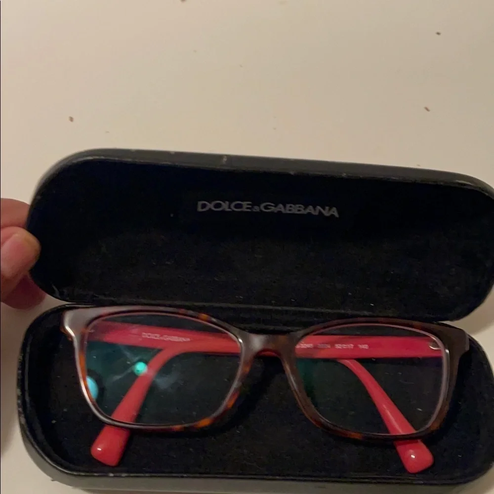 Doloc Gabbana beautiful eyeglasses red and brown